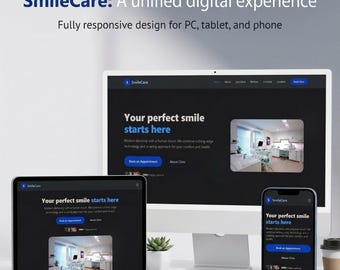 Moderne Website-Vorlage für Zahnkliniken | React/Node.js-Frontend | UI-Theme für medizinische Unternehmen