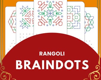 Traditional Rangoli Dot Patterns | Indian Kolam Art Sheet (PDF Download)
