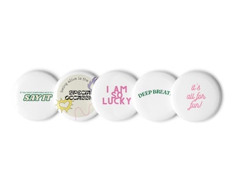 Conjunto de botões de alfinete femininos