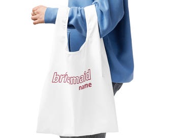 Bolsa personalizada para madrinhas | Presente personalizado com nome para o cortejo nupcial | Lembrancinha para despedida de solteira