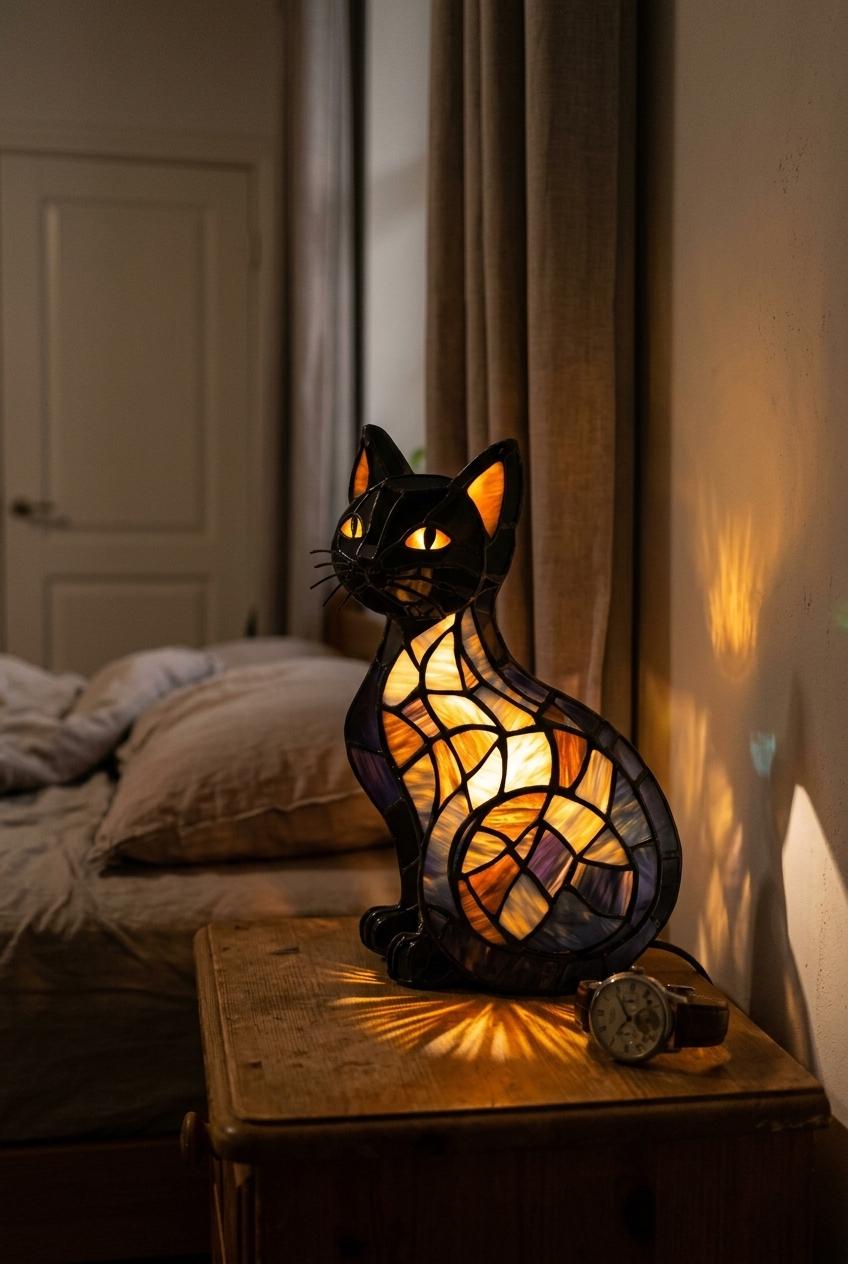 Vintage Cat Lamp - Etsy Canada