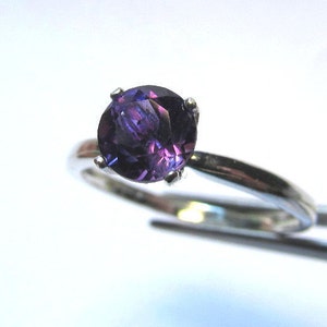 Outstanding Genuine African Amethyst in Sterling Silver Ring