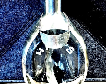 Vintage Haig’s Scotch Whisky Bottle Signed Mexican Sterling Overlay Cork Tag