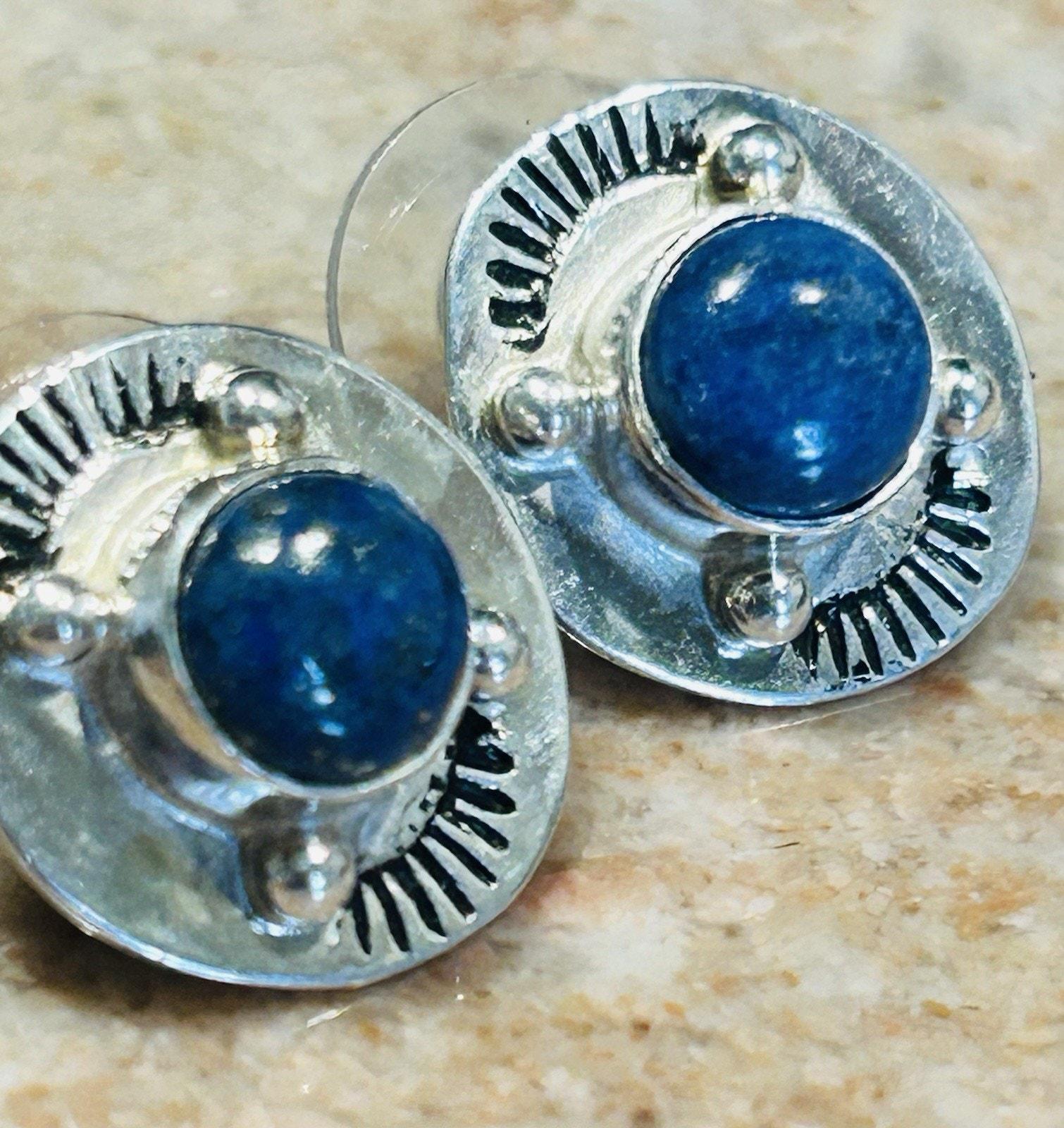 Jason Livingston - Etsy sterling silver Jason Livingston?  Earrings Lapis Lazuli Navajo  dangle main image 0