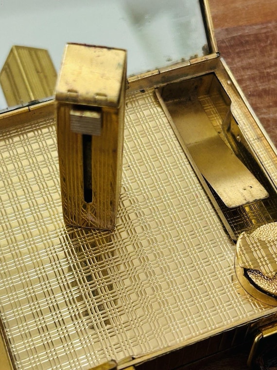Vintage 1950s Evans Case Company Brown Reptile Print … - Gem