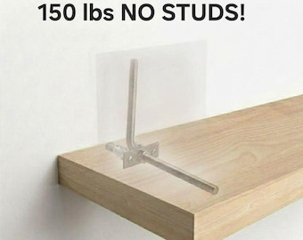 Support d'étagère flottant | Pas de montage sur goujon | 150 livres par étagère*