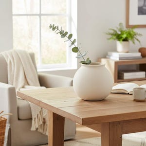 Vase Ceramic Matte Round Nordic Donut Vase for Dried Flowers Minimalist Modern Centerpiece Aesthetic Home Decor Shelf Table Ornament