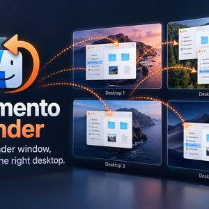 Memento Finder: Restore Finder Windows After Restart, Mac App for Spaces and Multiple Desktops