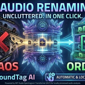 SoundTag AI – Lyssnar och byter namn på dina ljudfiler