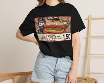 Costco Hot Dog Ukiyo-e Artwork T-Shirt | Kirkland Signature Japanese Style Tee