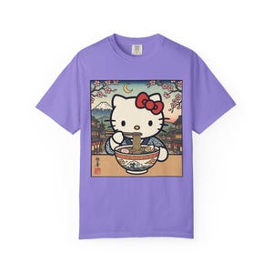 Hello Kitty Ramen Bowl T-Shirt | Japanese Ukiyo-e Style Tee | T-Shirt Comfort Colors Retro Meme Shirt Embarrassing Shirts Funny Graphic Tees image 12