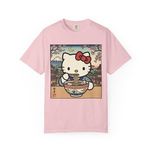 Hello Kitty Ramen Bowl T-Shirt | Japanese Ukiyo-e Style Tee | T-Shirt Comfort Colors Retro Meme Shirt Embarrassing Shirts Funny Graphic Tees image 14