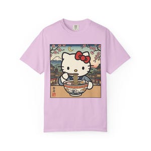 Hello Kitty Ramen Bowl T-Shirt | Japanese Ukiyo-e Style Tee | T-Shirt Comfort Colors Retro Meme Shirt Embarrassing Shirts Funny Graphic Tees image 13