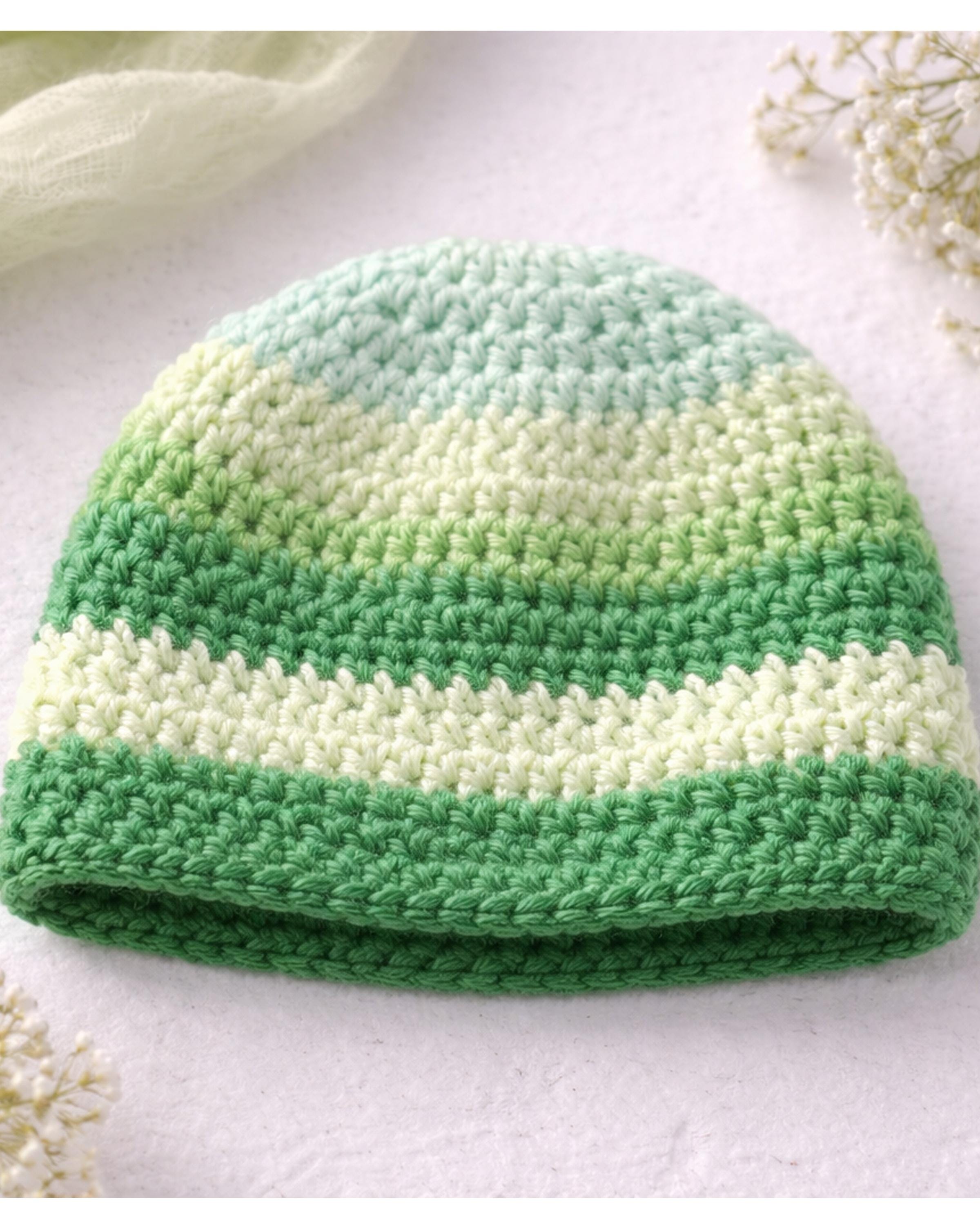 Beginner Crochet Baby Hat Pattern | Preemie NICU Beanie (PDF Pattern ...