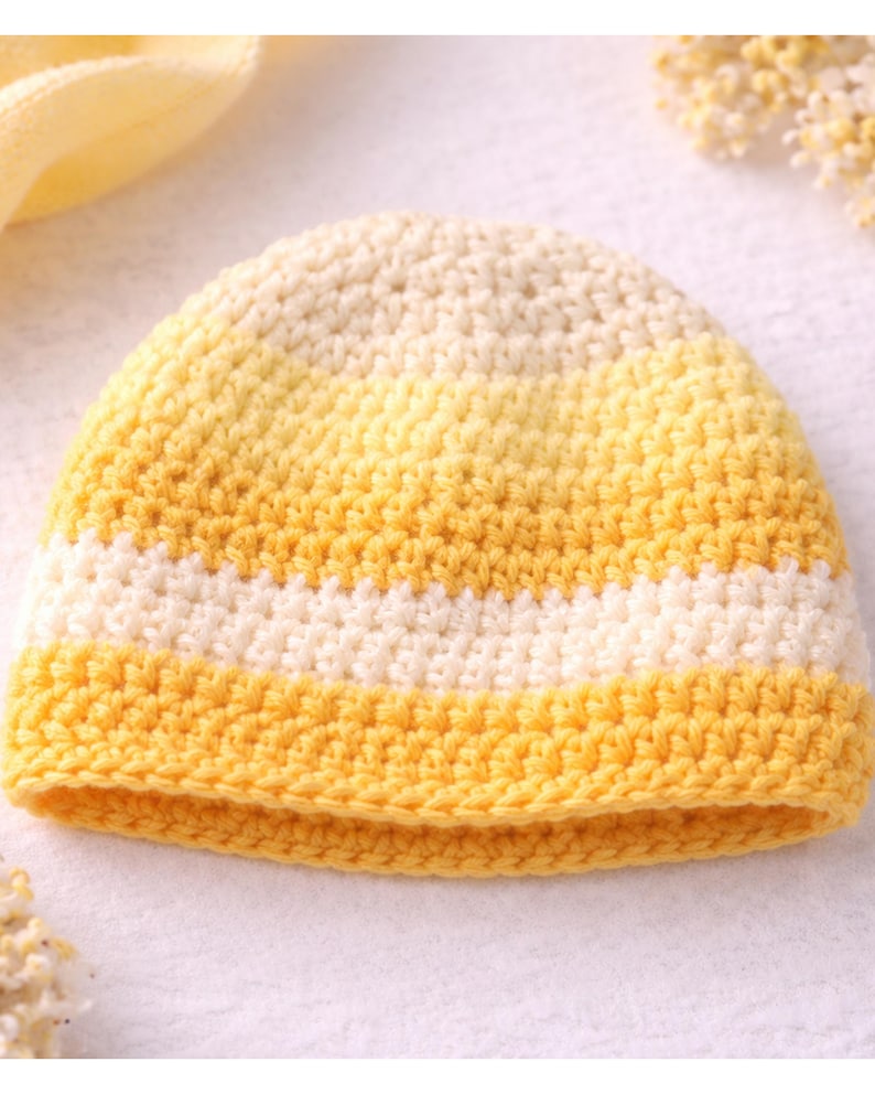 Beginner Crochet Baby Hat Pattern | Preemie NICU Beanie (PDF Pattern ...