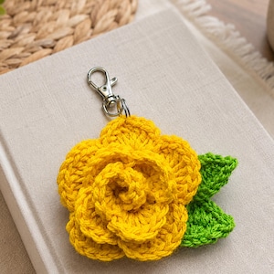 Modèle de porte-clés rose au crochet (pour les débutants) (Modèle PDF) image 12