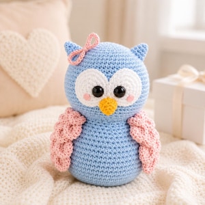 Patrón Búho A Crochet Principiante / Peluche Amigurumi (Patrón PDF)