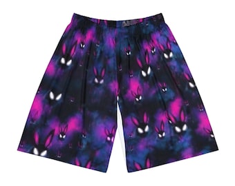 Glowing Eyes Nebula Shorts | Cosmic Night Pattern Athletic Shorts
