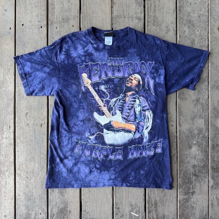 Jimi Hendrix T Shirt Vintage - Etsy