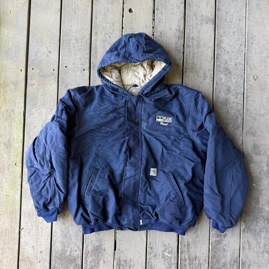 Navy Carhartt Jacket Xl - Etsy