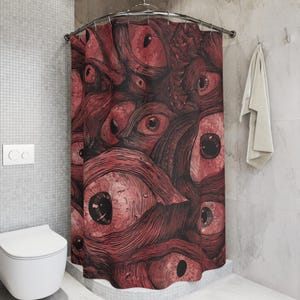 Cortina de ducha con esqueletos bailarines, decoración de baño con temática de calabazas, arte de baño con estampado gótico de Halloween, idea de regalo surrealista y macabra para renovar el hogar.