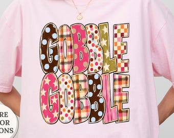 Comfort Colors® Gobble Gobble Shirt, Thanksgiving Gifts, Thanksgiving Shirt For Women, Thankful Autumn Shirt, Thanksgiving Party Tee