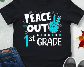 Peace Out Kindergarten Shirt, Cute Kids Graduation Tee, Last Day of School Shirt, Funny Kids Tee, End of School Gift, Kids Matching Tee