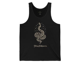 Celestial Snake Unisex Tank | Whimsical Witchy Nature Spiritual