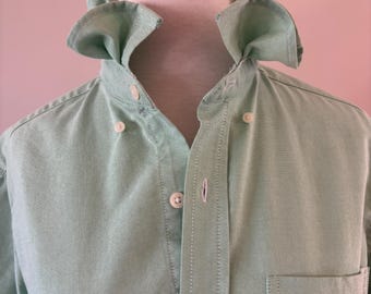 Cape May | Ruffle Collar Button Down Shirt | Preppy Statement Blouse | Reimagined Classic Shirt