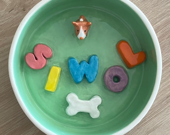 Custom Pet Name Slow Feeder Bowl