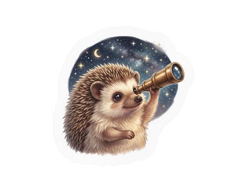 Igel-Sternenbeobachtungsaufkleber