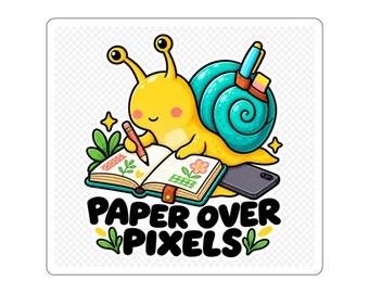 PAPER OVER PIXELS Schnecken-Journaling-Aufkleber