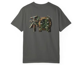 Japanese Kanji Harmony WA T-Shirt - Steampunk Bio Mechanical Nature Art Heavyweight Tee