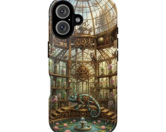 Imaginäre Ecke: Das Gewächshaus-Atrium des Uhrwerk-Chamäleons / Hochwertige, robuste Handyhülle