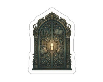 Enchanted Library Door sticker | Die-Cut Sticker