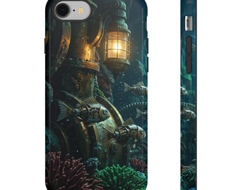 Imaginärer Winkel: Unterwasser Steampunk Laterne Handyhülle/Tough Cases