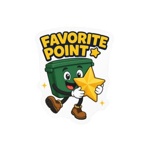 Favorite Point Geocaching Sticker, Cute Geocacher Decal, Cache Owner Gift, GPS Treasure Hunt Sticker
