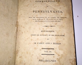 1808 Laws of Pennsylvania Volume 4