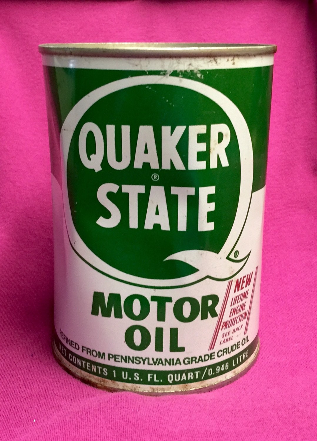 Quaker State Motor Oil Can 1980's UNOPENED Etsy