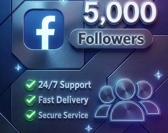 5000 seguidores en Facebook / Servicio de promoción de páginas / Entrega rápida / Sin contraseña / Servicio digital