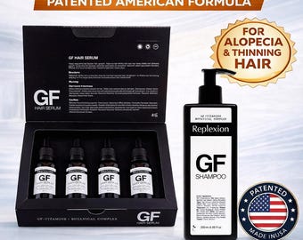 Replexion GF hårserumset 4x30ml med GF schampo 250ml hårvårdspaket hårbottenstödjande rutinhårvårdsset