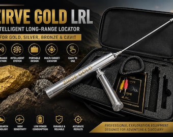 ZIRVE GOLD LRL Långdistanssökare | Bärbart prospekteringsdetektorkit | Skattjaktsanordning för utomhusbruk | Professionell stilsökare