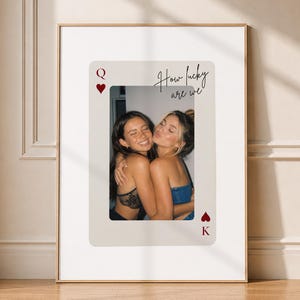 Personalized Bestie Photo Playing Card Print, Custom Best Friend Birthday Gift, Custom Photo Print for Bestie or Sister (Canva Template)