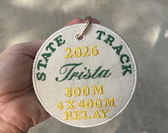 Etiqueta personalizada para bolsa de evento, etiqueta personalizada para bolsa de carrera, etiqueta conmemorativa personalizada, regalo de graduación, recuerdo de maratón, recuerdo de evento deportivo