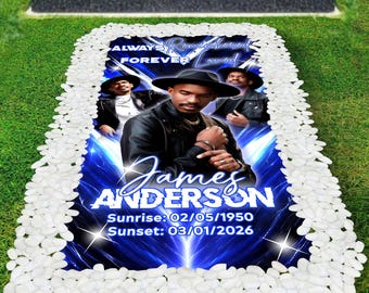 Personalized Memorial Grave Blanket, Custom Cemetery Grave Cover, Photo Grave Blanket, Sympathy Memorial Gift, Waterproof Grave Decoration