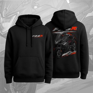 Motorcykelhuvtröja för Yamaha FZ6R 2009-2017 fans och förare 2016 Raven