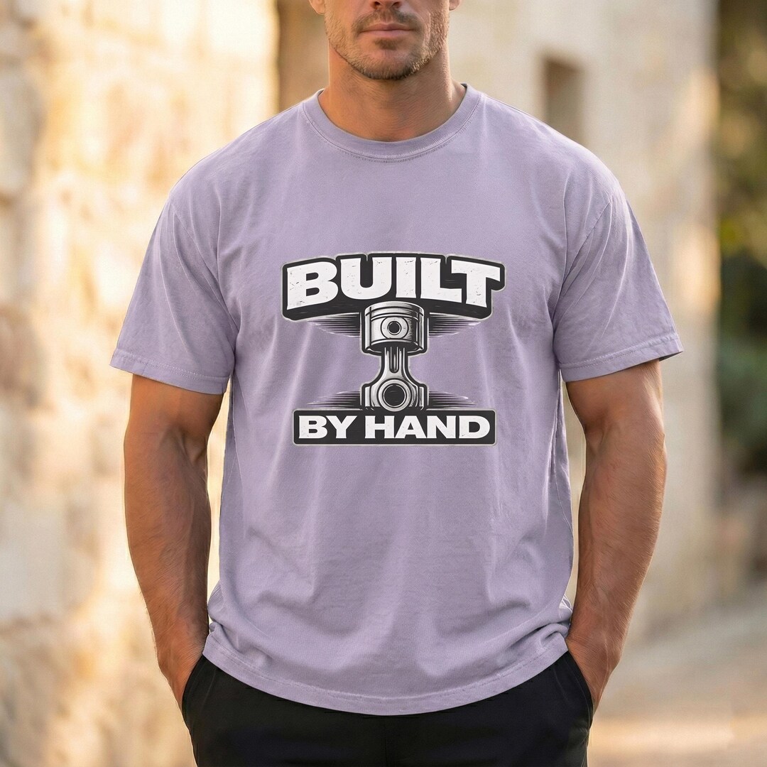Built by Hand Mechanic Shirt | Garage Automotive Blue Collar Tee - Etsy