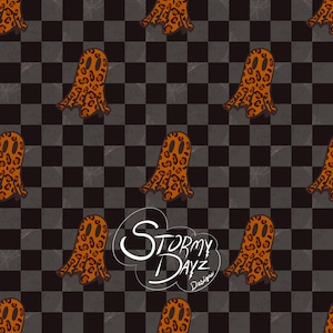 Leopard Ghosts -  seamless repeating pattern digital fabric file printable scrapbook paper