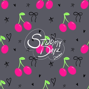 Cherry Spice - sich wiederholendes Muster auf digitalem Stoff zum ausdrucken auf Scrapbookpapier, zum selbst ausdrucken