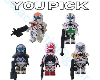 Star Wars Custom Commandos Boss, Fixer, Scorch, Sev en Gregory met wapens